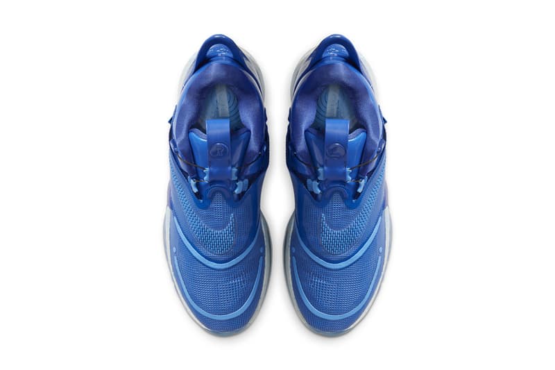 nike basketball adapt bb 2 0 astronomy blue spruce aura royal pulse BQ5397 400 official release date info photos price store list buying guide