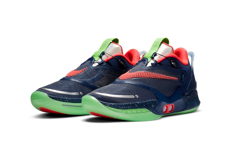 nike basketball adapt bb 2 0 planet of hoops nerf space blue impact green laser red CV2442 401 official release date info photos price store list buying guide