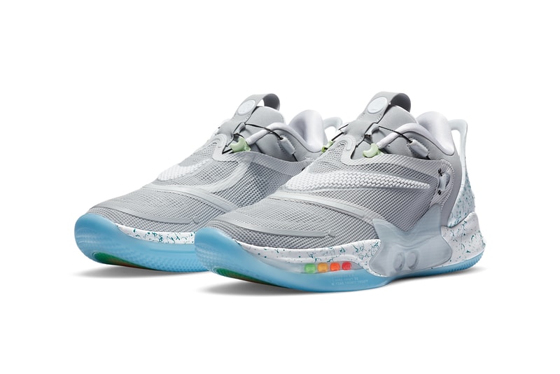 nike basketball adapt bb 2 0 mag grey white blue bq5397 003 official release date info photos price store list buying guide