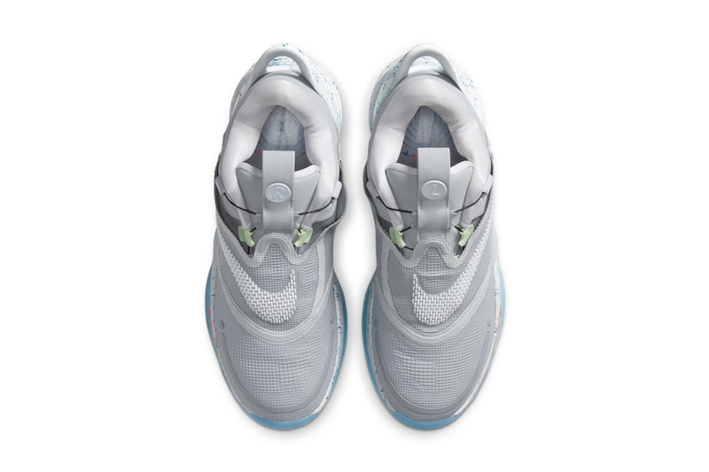 nike basketball adapt bb 2 0 mag grey white blue bq5397 003 official release date info photos price store list buying guide
