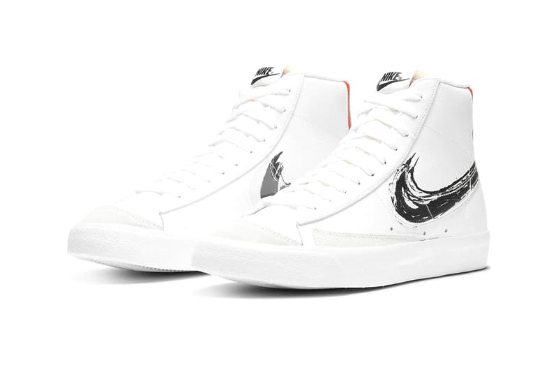 Nike Brush Stroke Swoosh Pack DC4838 100 DA4659 001 DA4657 100 Jordan AF 1 Blazer 77 menswear streetwear spring summer 2020 collection footwear sneakers shoes runners