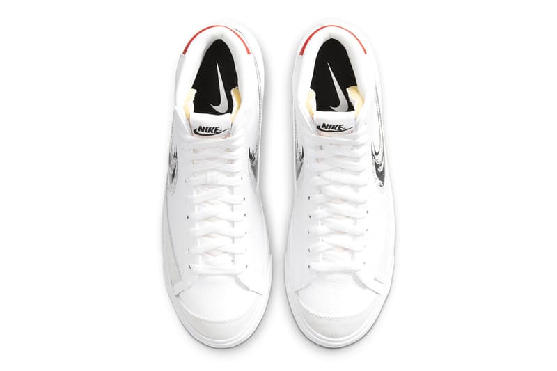 Nike Brush Stroke Swoosh Pack DC4838 100 DA4659 001 DA4657 100 Jordan AF 1 Blazer 77 menswear streetwear spring summer 2020 collection footwear sneakers shoes runners