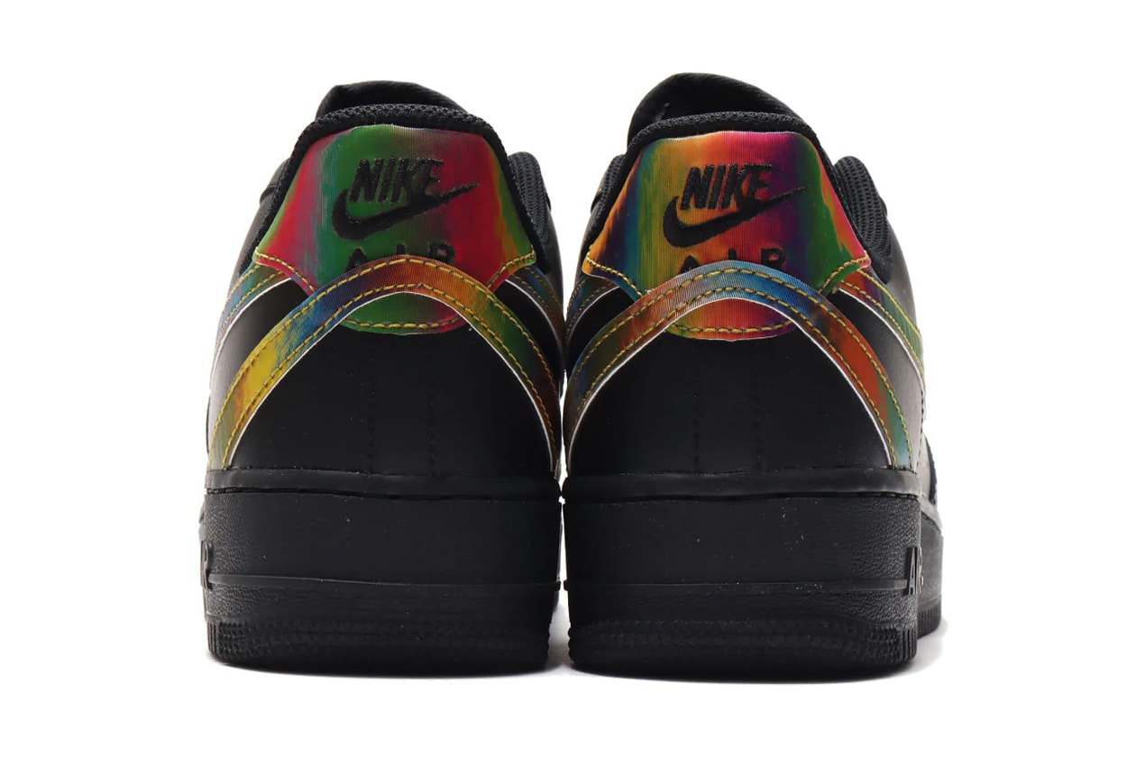 nike sportswear air force 1 low iridescent multi swoosh ck7214 001 101 white black official release date info photos price store list buying guide