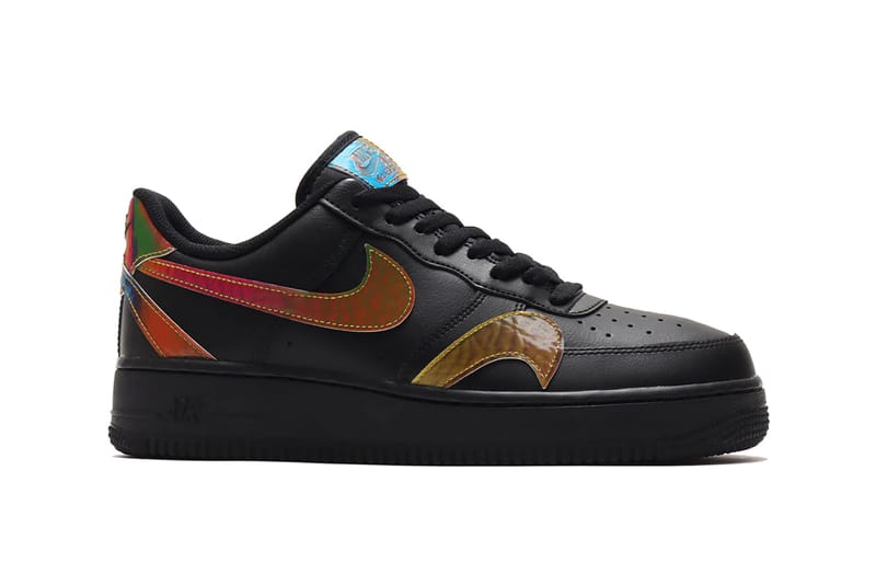nike air force 1 swoosh black