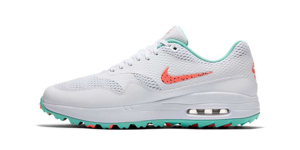 Nike golf shoes - air max 1 g - white - hot punch 2019 Clearance