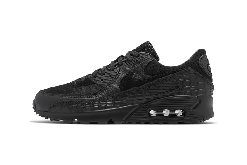 nike sportswear air max 90 infrared blend black crocodile ostrich pony hair stingray official release date info photos price store list buying guide
