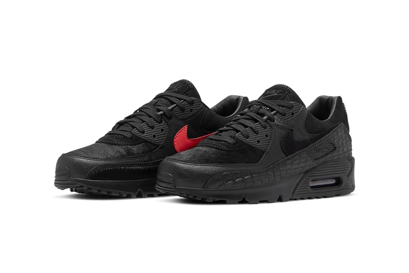 nike sportswear air max 90 infrared blend black crocodile ostrich pony hair stingray official release date info photos price store list buying guide