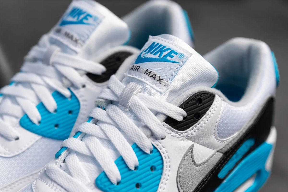 Nike Air Max 90 OG Laser Blue vintage retro unc colorway spring summer 2020 collection ss20 kicks sneakers footwear shoes trainers runners CJ6779 100