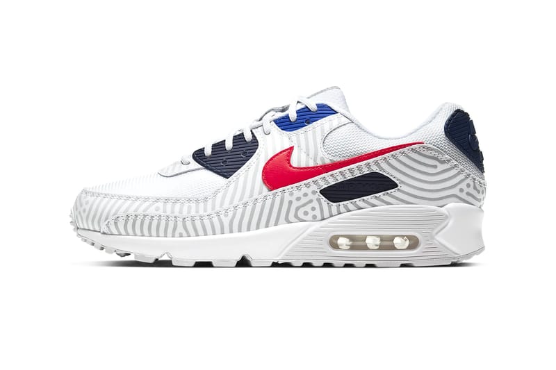 nike air max white red and blue