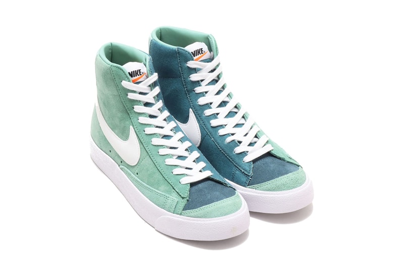 Nike Blazer Mid 77 Vintage Suede Healing Jade Green Ash white cz4609 300 menswear streetwear spring summer 2020 collection ss20
