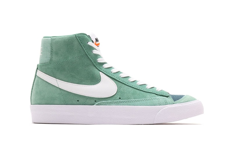 Nike Blazer Mid 77 Vintage Suede Healing Jade Green Ash white cz4609 300 menswear streetwear spring summer 2020 collection ss20
