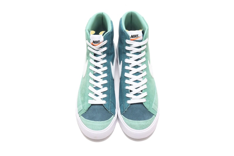 Nike Blazer Mid 77 Vintage Suede Healing Jade Green Ash white cz4609 300 menswear streetwear spring summer 2020 collection ss20