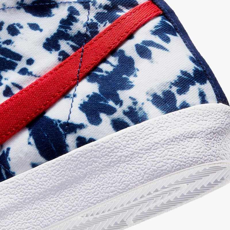 nike sportswear blazer mid 77 vintage tie dye university red blue void white CZ7874 600 official release date info photos price store list buying guide