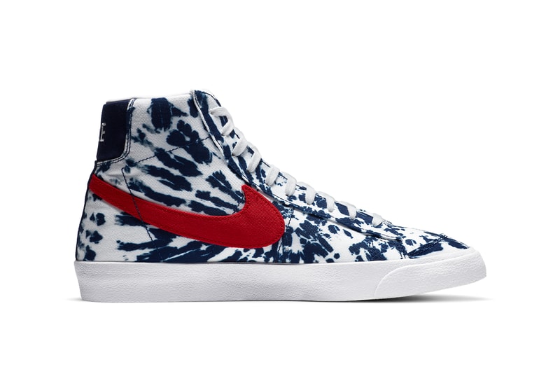 nike sportswear blazer mid 77 vintage tie dye university red blue void white CZ7874 600 official release date info photos price store list buying guide