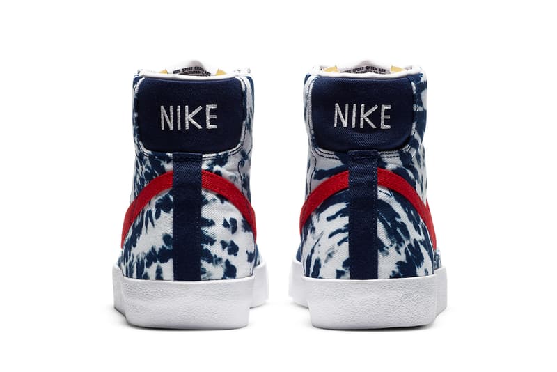 nike sportswear blazer mid 77 vintage tie dye university red blue void white CZ7874 600 official release date info photos price store list buying guide