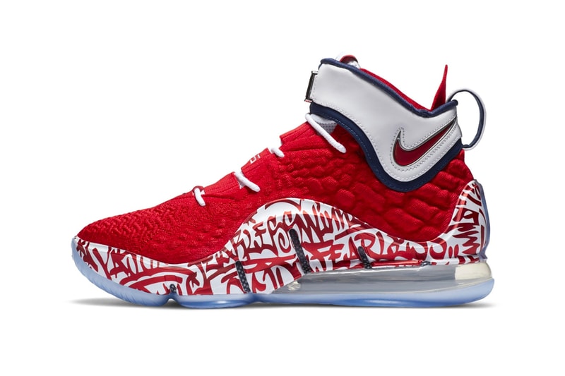 Nike LeBron 17 Fire Red Graffiti menswear streetwear spring summer 2020 collection footwear shoes sneakers trainers runners kicks