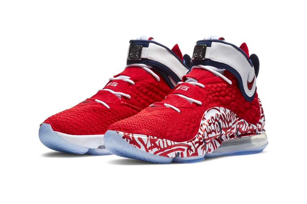 Nike Lebron 17 Graffiti Fire Red