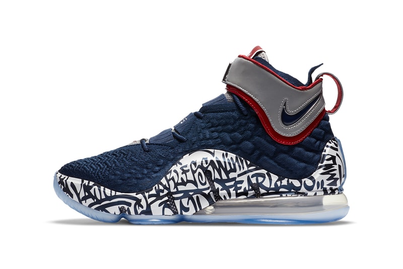 nike basketball lebron james 17 graffiti remix all star 2007 red crimson blue navy white silver ct6047 400 official release date info photos price store list buying guide