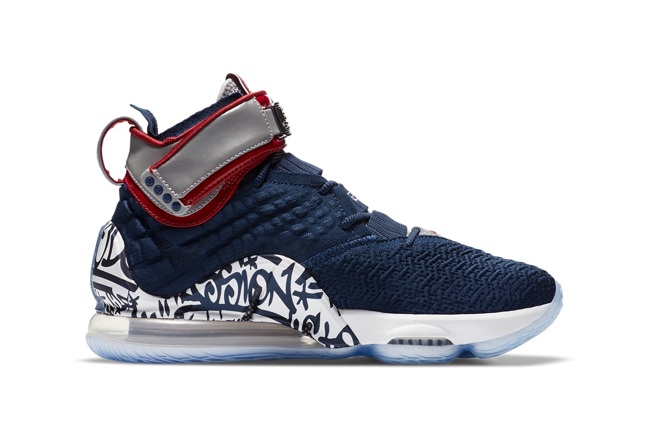 nike basketball lebron james 17 graffiti remix all star 2007 red crimson blue navy white silver ct6047 400 official release date info photos price store list buying guide