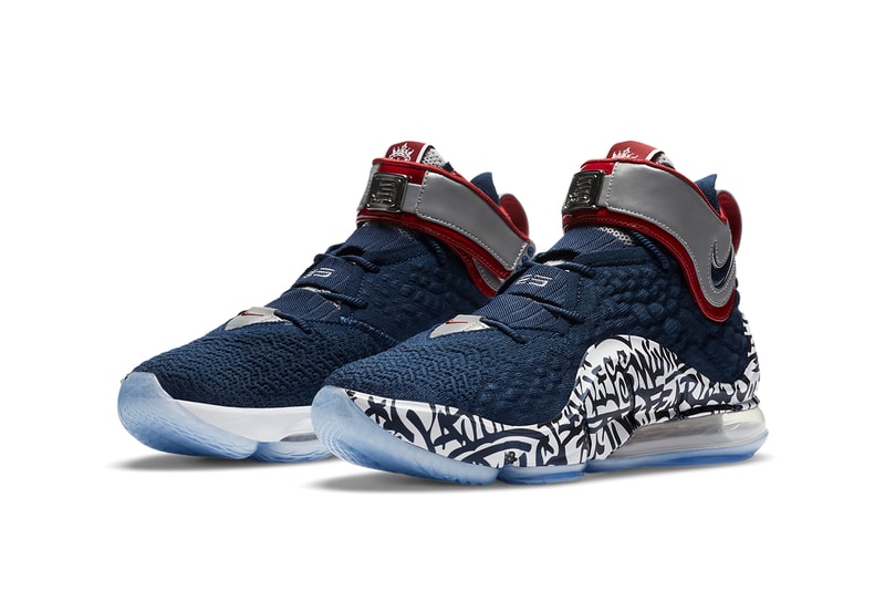 nike basketball lebron james 17 graffiti remix all star 2007 red crimson blue navy white silver ct6047 400 official release date info photos price store list buying guide