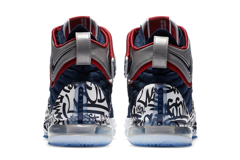 nike basketball lebron james 17 graffiti remix all star 2007 red crimson blue navy white silver ct6047 400 official release date info photos price store list buying guide