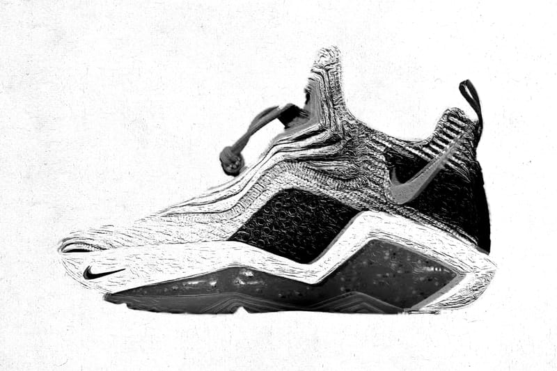 lebron shoes black and white