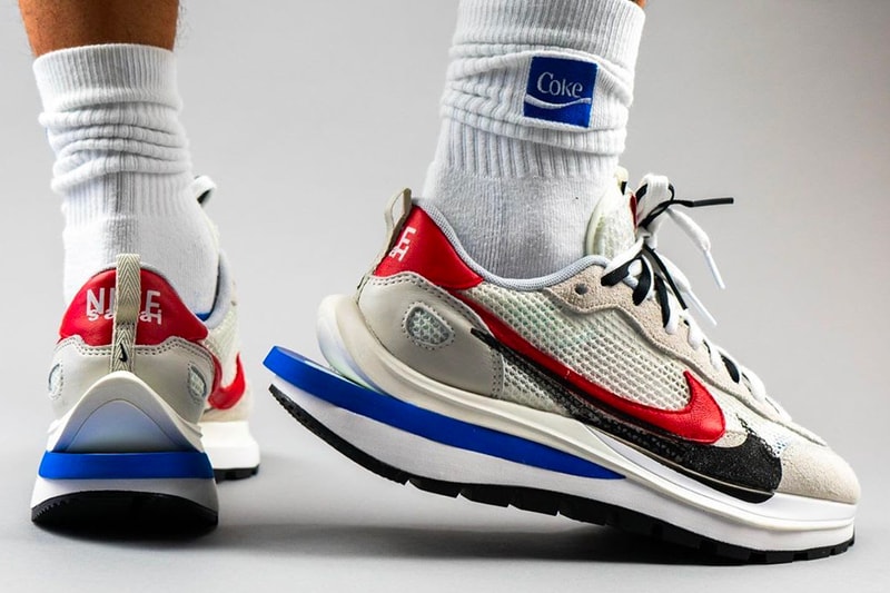 Sacai Nike Pegasus VaporWaffle SP Sail Sport Fuchsia Game Royal menswear streetwear spring summer 2020 collection sneakers shoes runners trainers kicks