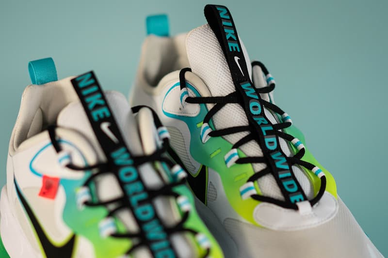 Nike "Worldwide Pack" Release Information Air Max 95 Air Max 90 Air Max 720-818 MX Air Max 270 React Air Force 1 '07 LV8 Daybreak Drop Date Sneaker Swoosh Footwear Sportswear White Blue Neon Green SE