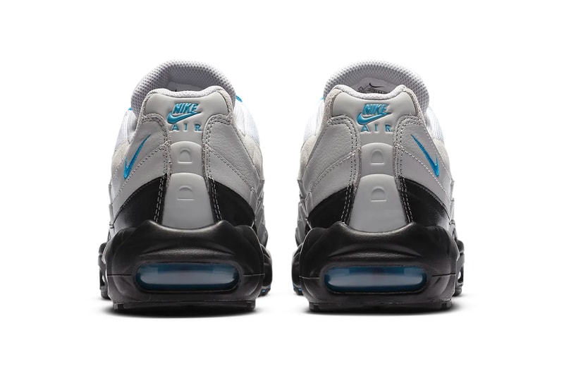 Nike Air Max 95 "Laser Blue" Gray Fog White Black CZ8684 001 menswear streetwear spring summer 2020 collection ss20 footwear shoes sneakers kicks trainers runners