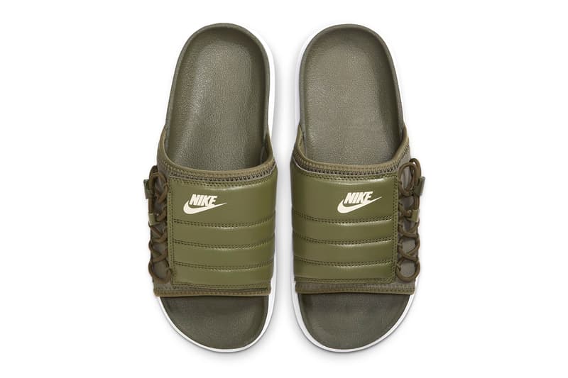 Nike Asuna Slide Khaki Olive WHITE vSJvXF CI8800 300 Release menswear streetwear spring summer 2020 collection sandals