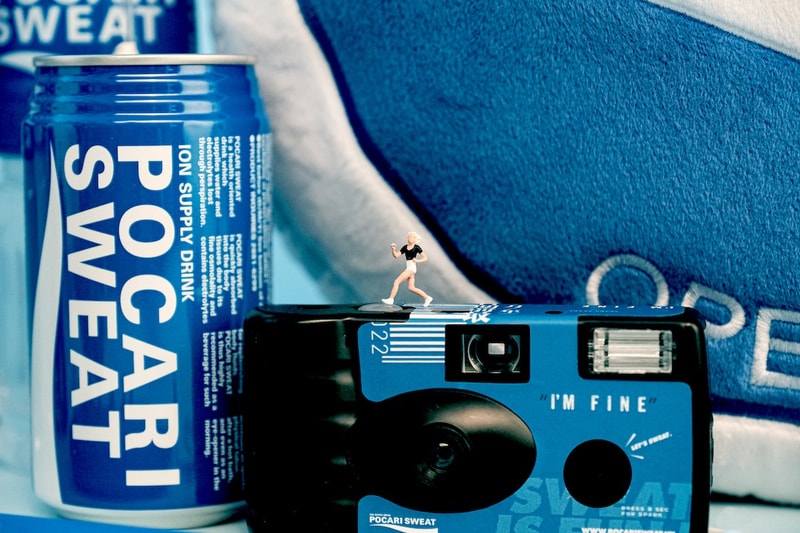 Pocari Sweat NINM Lab 40th Anniversary summer Capsule spring 2020 accessories tote bags camera disposable film badge pin cushion exhibition pop up hong kong