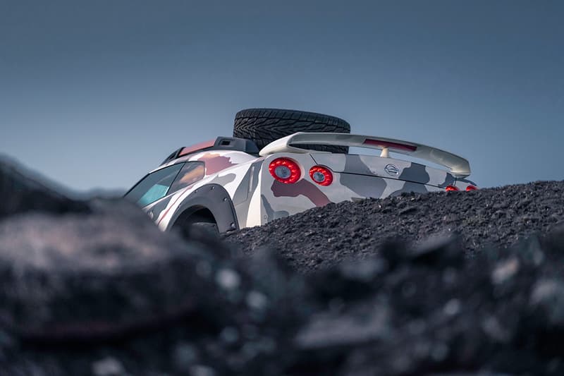 Nissan GT-R Offroad "Godzilla 2.0" Classic Youngtimers Consultancy 4x4 R35 Skyline 4WD 600 HP Camouflage Wrap Ground Clearance Rally Mode