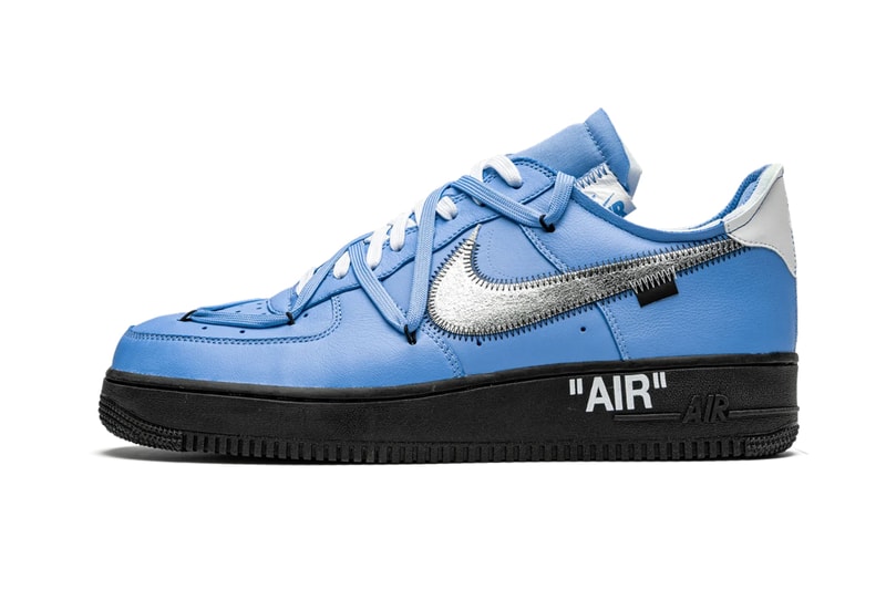 off white nike air force 1 mca sample stadium goods university blue black white virgil abloh louis vuitton official release date info photos price store list buying guide