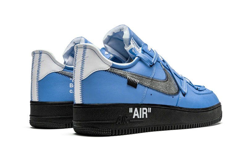 off white nike air force 1 mca sample stadium goods university blue black white virgil abloh louis vuitton official release date info photos price store list buying guide