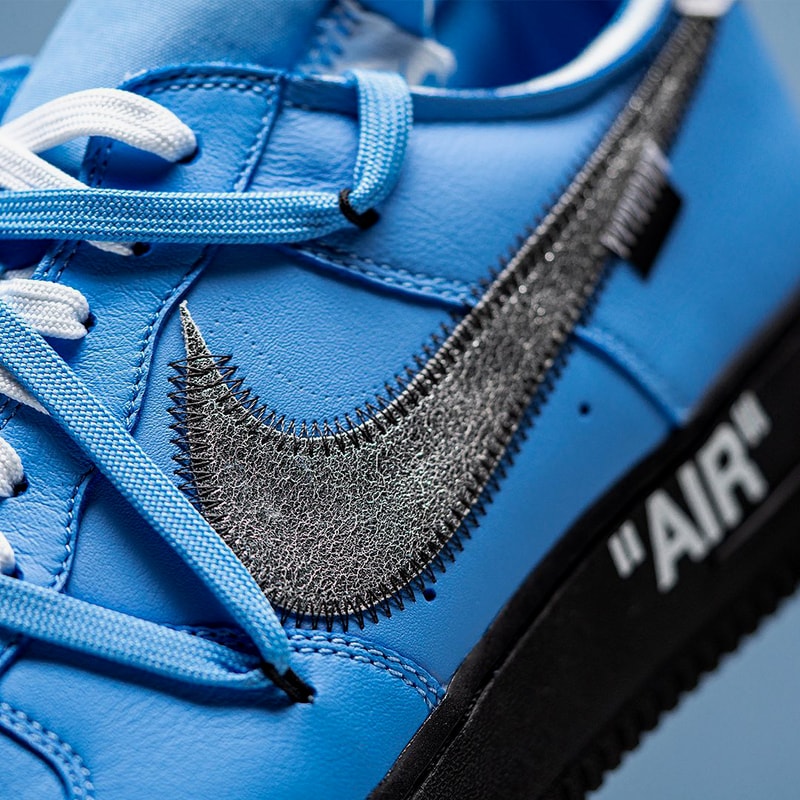 off white nike air force 1 mca sample stadium goods university blue black white virgil abloh louis vuitton official release date info photos price store list buying guide