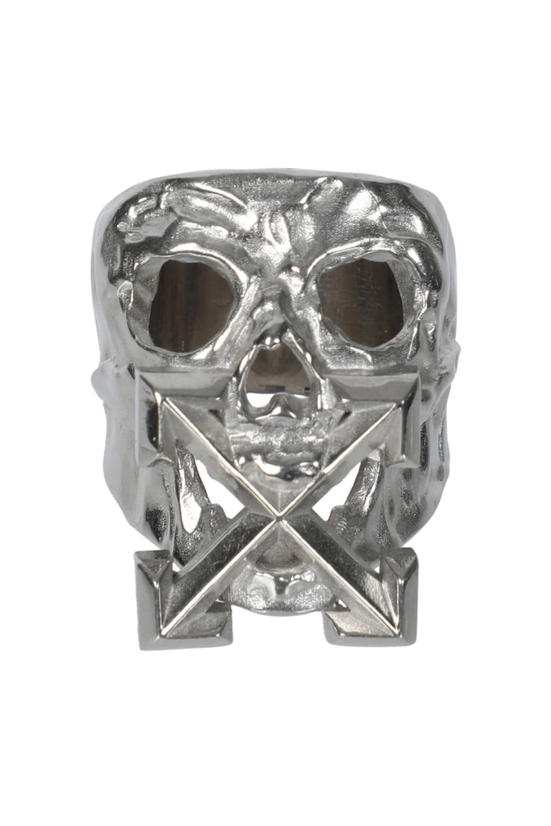 Off White Silver Punk Ring menswear streetwear necklace ring spring summer 2020 collection virgil abloh accessories grunge cable chain