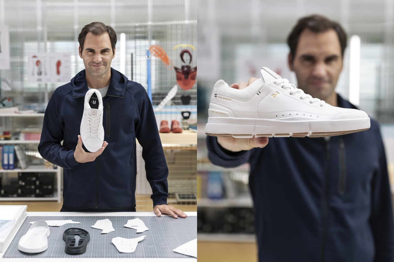 on running the roger federer sneaker centre center court 0 series white release info interview david allemann founder tennis player Juergen Teller shoes lifestyle style fashion Cloudtec speedboard