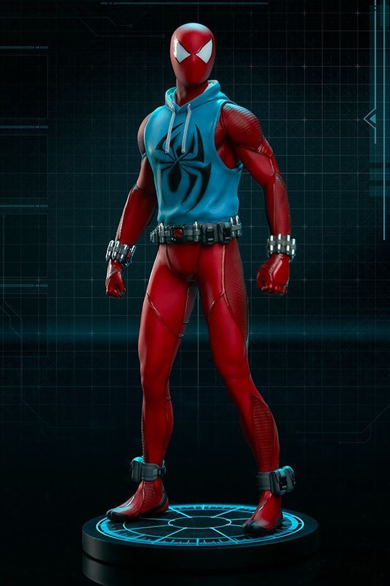 pcs collectibles sideshow marvels spider man scarlet outfit skin costume figure toy collectible