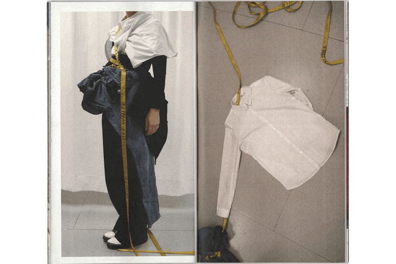 'People Wearing Off-White™' Zine by Warehouse Review book inside photographs essays criticism fashion industry