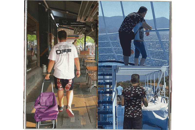 'People Wearing Off-White™' Zine by Warehouse Review book inside photographs essays criticism fashion industry