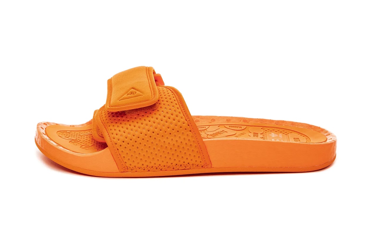 pharrell adidas originals boost slides core black orange pink fx8056 fv7261 fv7289 official release date info photos price store list buying guide