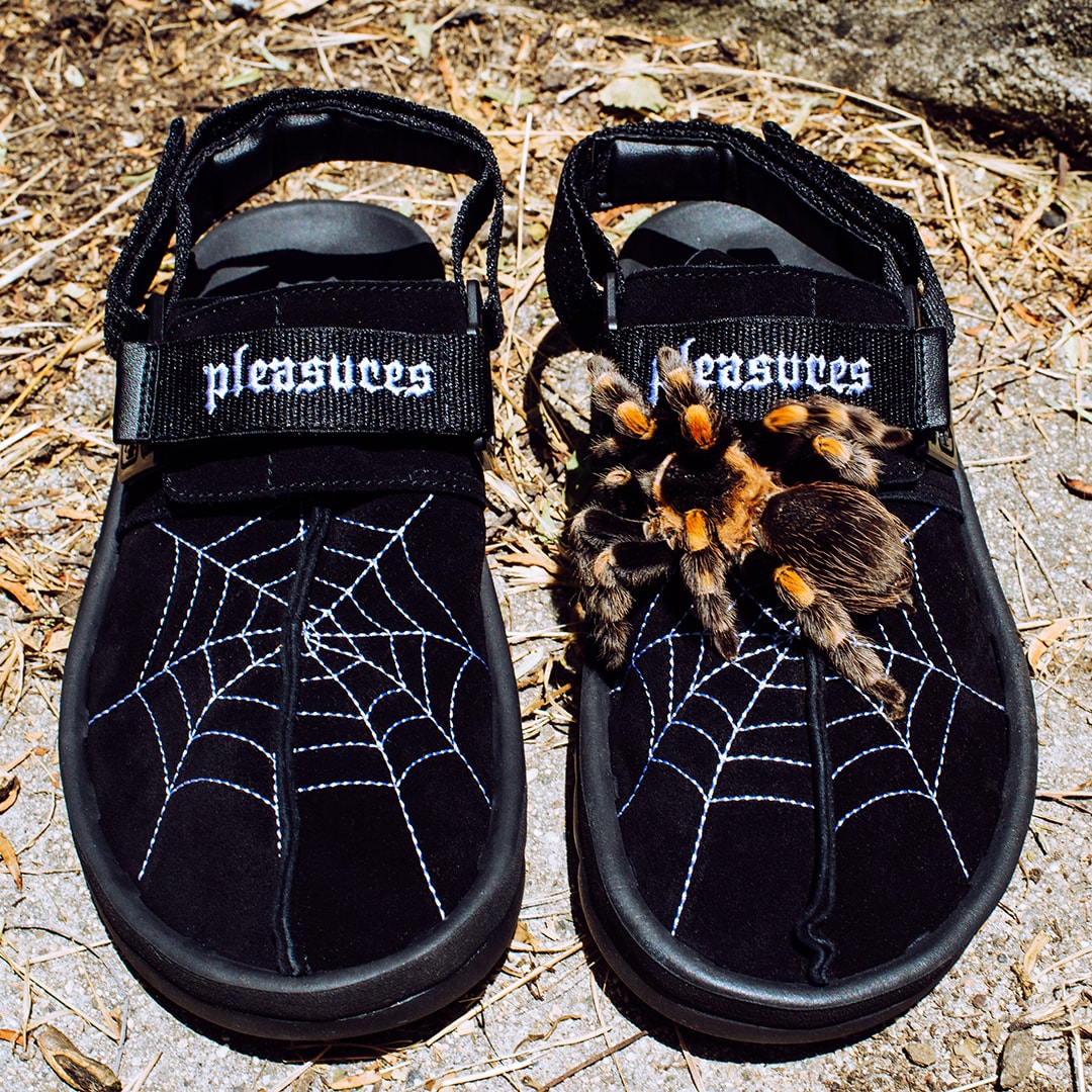 pleasures reebok alex james beatnik sandal release information black suede spider web details buy cop purchase Goodhood