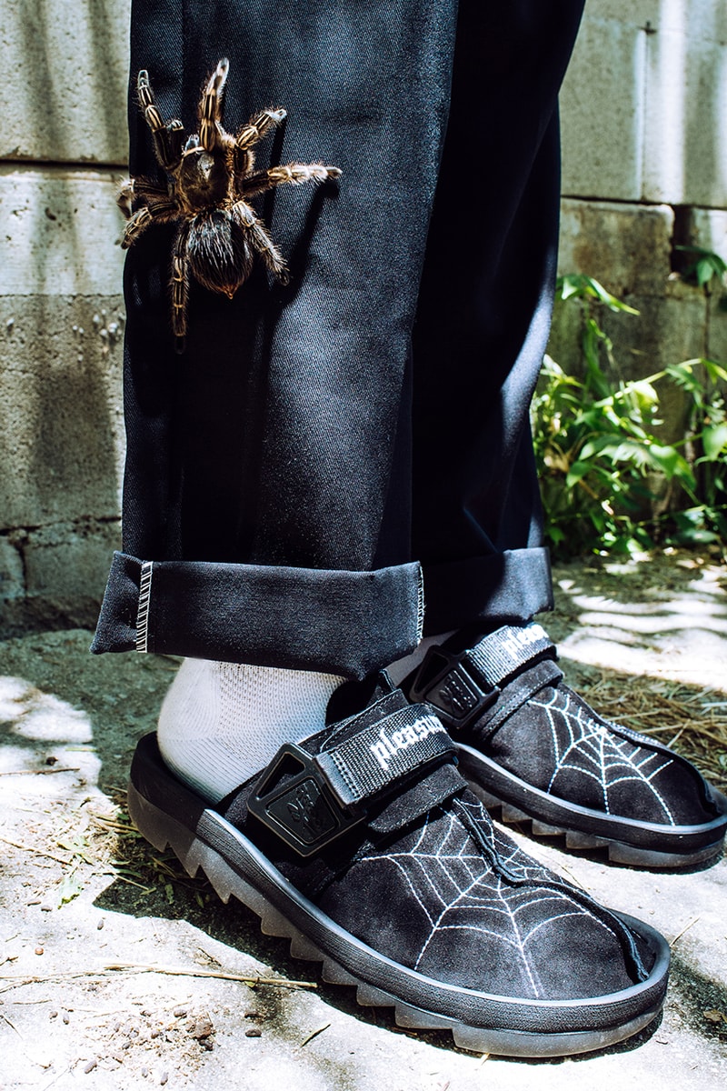 pleasures reebok alex james beatnik sandal release information black suede spider web details buy cop purchase Goodhood