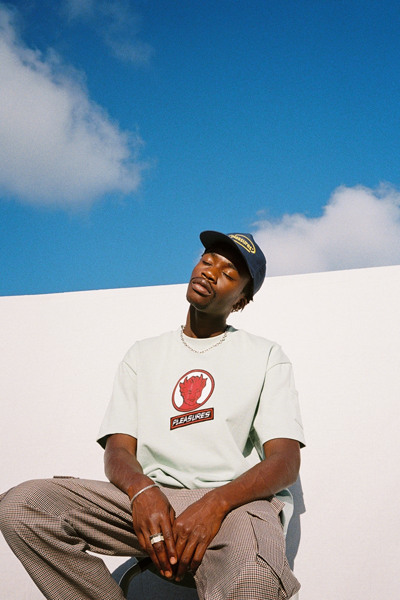 PLEASURES Summer 2020 Collection Lookbook Info Shirt Jacket Polo Hoodie Shorts Reebok Beatnik