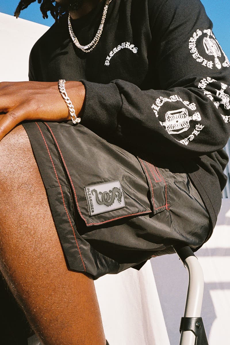 PLEASURES Summer 2020 Collection Lookbook Info Shirt Jacket Polo Hoodie Shorts Reebok Beatnik