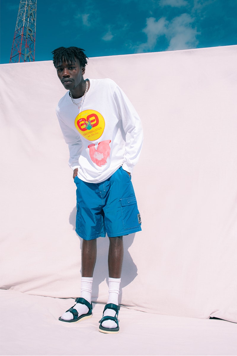 PLEASURES Summer 2020 Collection Lookbook Info Shirt Jacket Polo Hoodie Shorts Reebok Beatnik