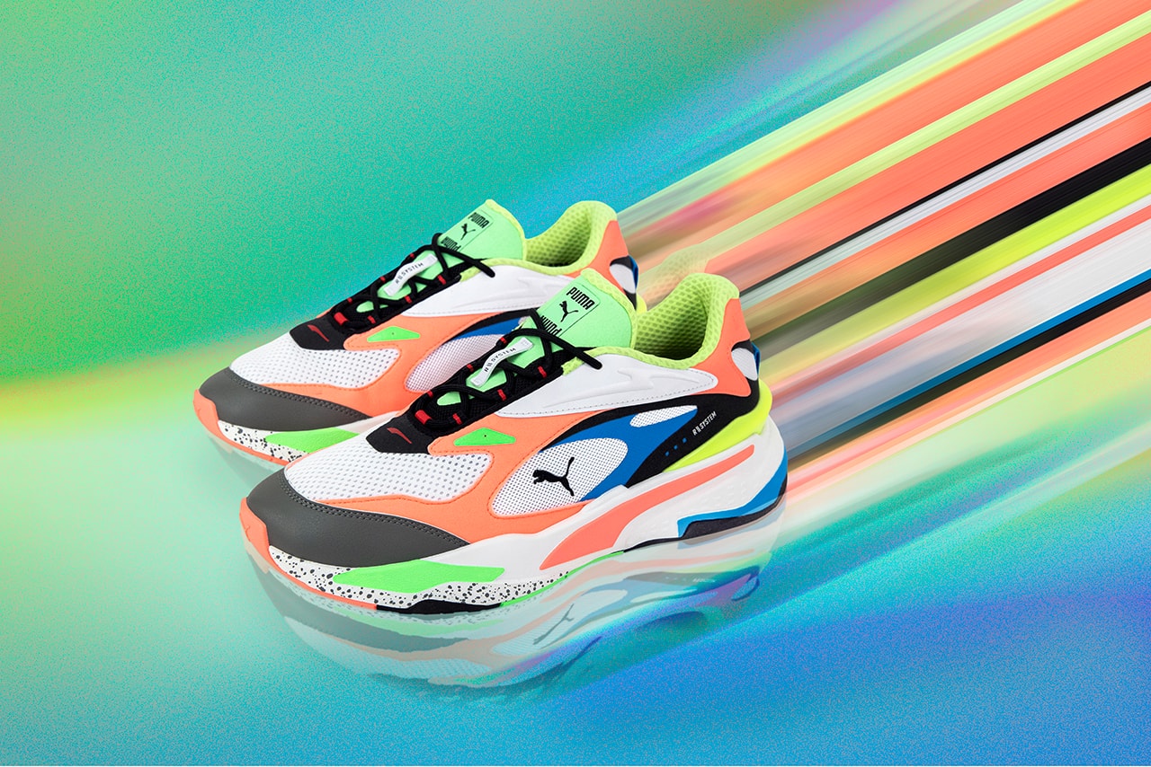 puma rs-fast running system black orange green pink red release information buy cop purchase sneakers trainers details