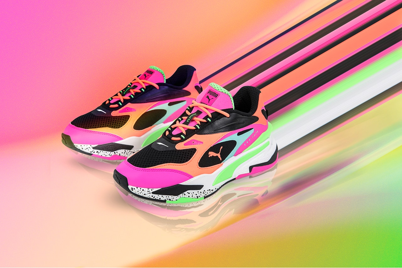 puma rs-fast running system black orange green pink red release information buy cop purchase sneakers trainers details