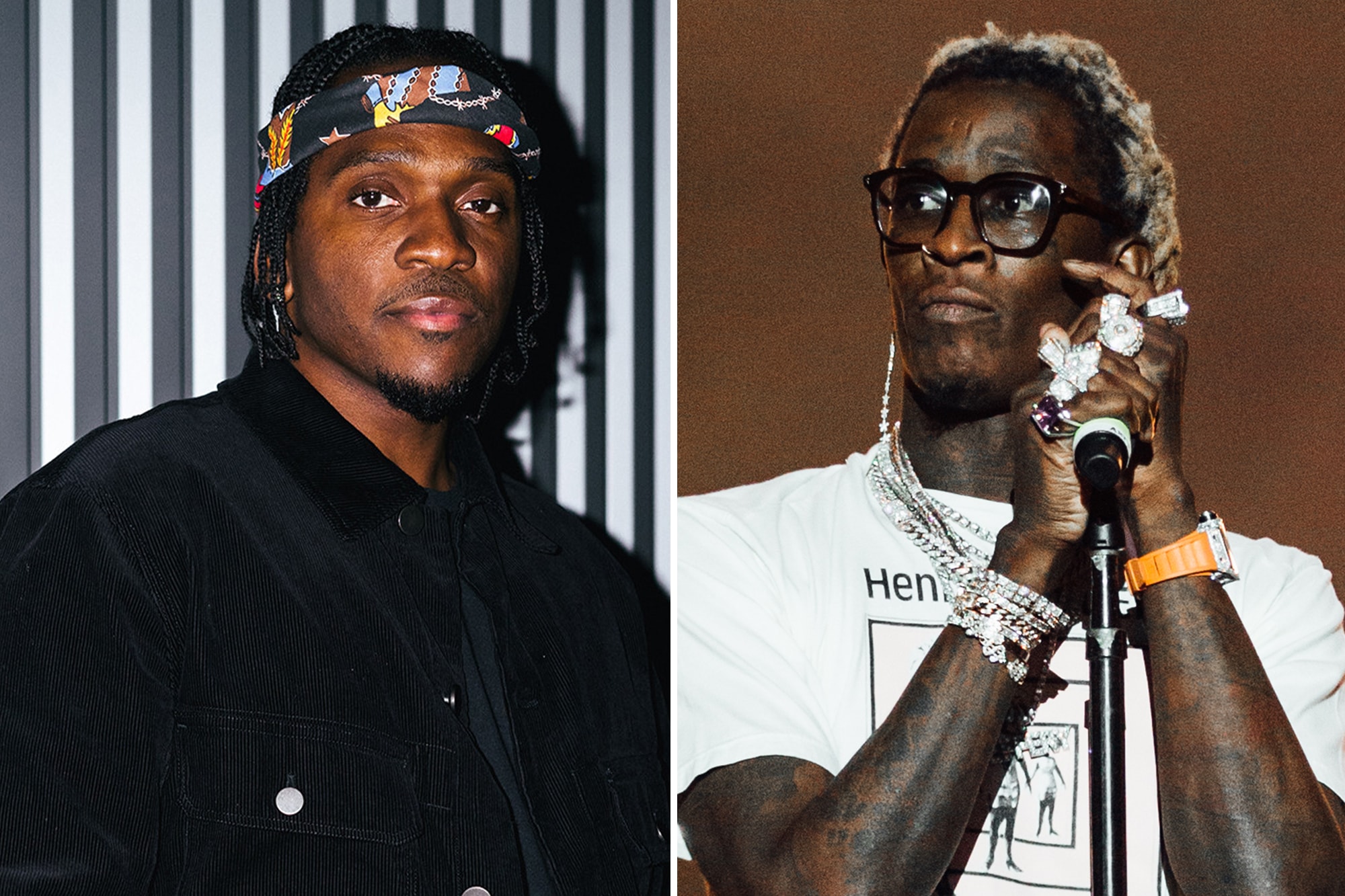 Pusha T Young Thug Gunna Pop Smoke Drake Diss Shoot for the Stars Aim for the Moon Collaboration Surfaces Info Paranoia Steven Victor HYPEBEAST Hip Hop Rap Beef Snitches Story of Adidon Rick Ross Lil Wayne Gunna
