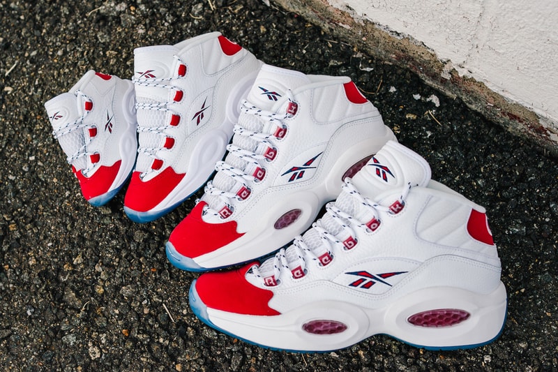 reebok question mid allen iverson white red toe suede 25th anniversary official release date info photos price store list buying guide